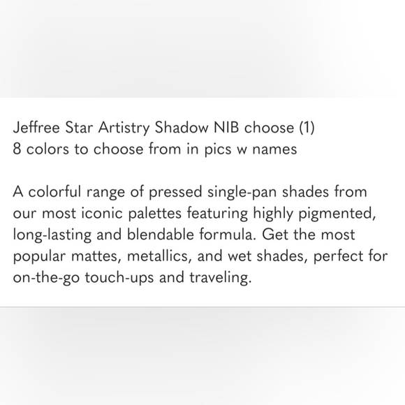 Jeffree Star Artistry Shadow in "Punk Culture" NEW IN BOX - Picture 2 of 2